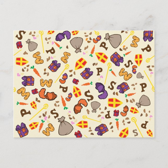 Cartão de Sinterklaas (Frente)