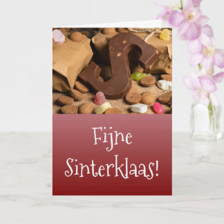 Cartão de Sinterklaas com imagem de doces