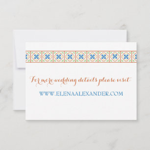 Cartão de site de azulejo espanhol Talavera