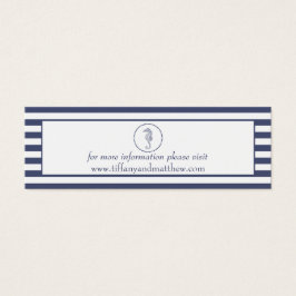 Cartão de Site de Casamento | Cavalo de mar azul n