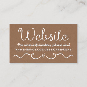 Cartão de Site de Casamento   Rustic Country Kraft