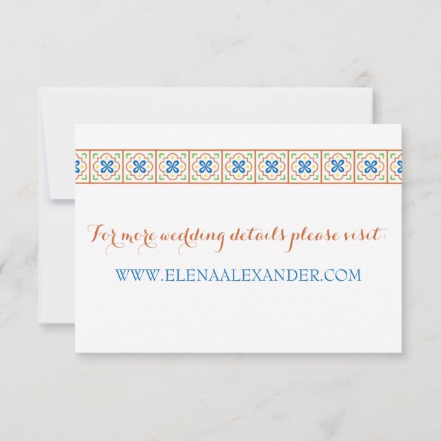 Cartão de Site do Azulejo Espanhol Talavera (Frente)