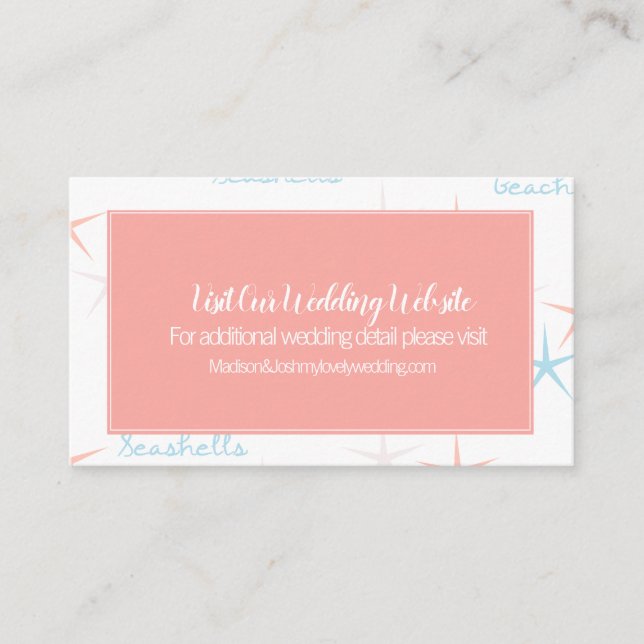 Cartão de Site para Casamento Moderno da Summer Be (Frente)