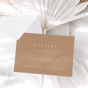 Cartão de Sítio Web de Casamento Pale Taupe Modern
