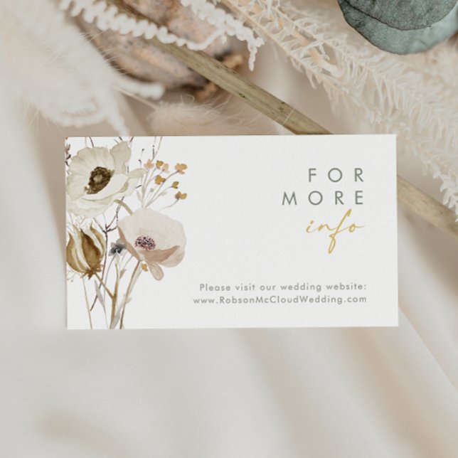 Cartão de Sítio Web Whimsical Wildflower (Criador carregado)