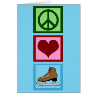 Cartão de Skates De Gelo Para A Paz E A Patinação