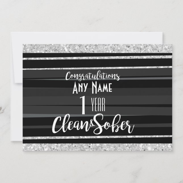 Cartão de sobriedade personalizado 12 passos de re (Frente)