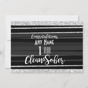 Cartão de sobriedade personalizado recuperação de 