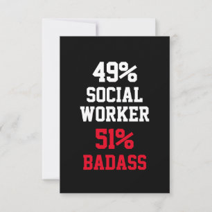 Cartão de Social Worker Badass
