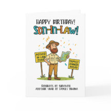 Cartão de Socorro Engraçado - Mapa de Sobrevivênci