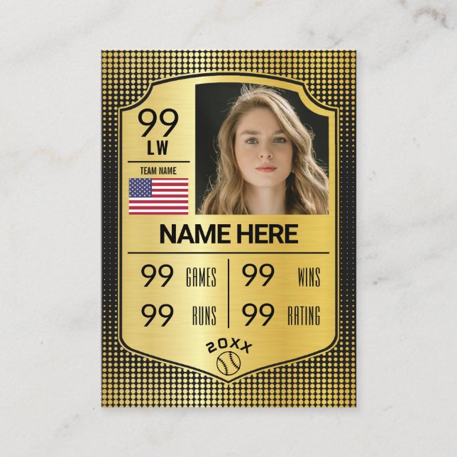 Cartão de Softball com Cartão de Blindagem de Soft (Frente)