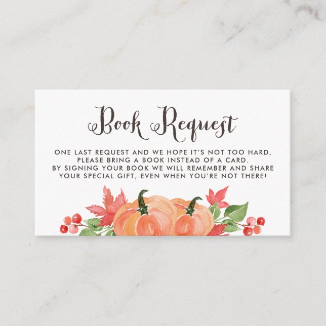 Cartão de Solicitação de Catálogo de Outono das Bo (Frente)