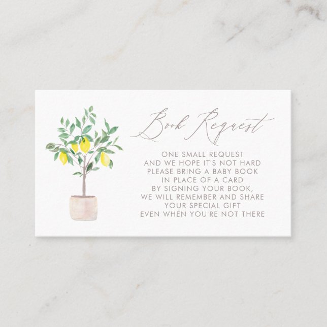 Cartão de Solicitação de Chá de fraldas da Árvore  (Frente)