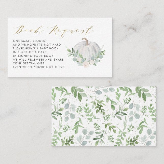 Cartão de Solicitação de Chá de fraldas de Abatime (Frente/Verso)