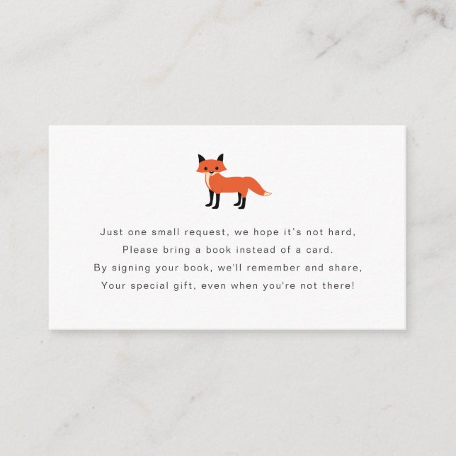 Cartão de Solicitação de Livro Animal Woodland (Frente)