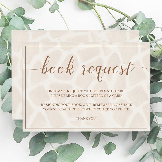 Cartão de Solicitação de Livro de Chás de fraldas  (Criador carregado)