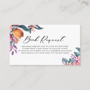 Cartão de Solicitação de Livro de Chás de fraldas 