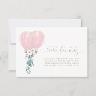 Cartão de Solicitação de Livros para Bebê com Balõ