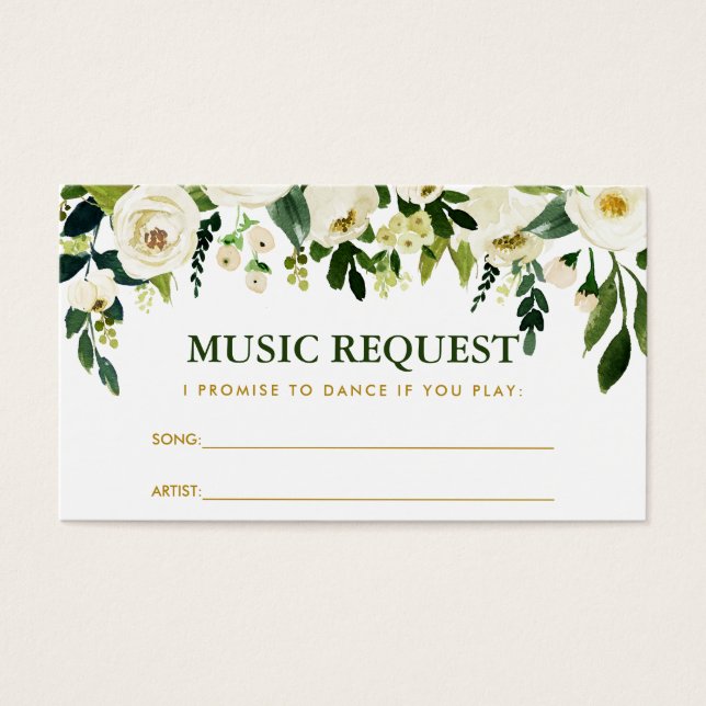 Cartão de Solicitação de Música de Casamento Doura (Frente)