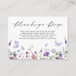 Cartão de Solicitação de Receita de Borboleta de F