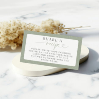 Cartão de Solicitação de Receita de Chá de panela 