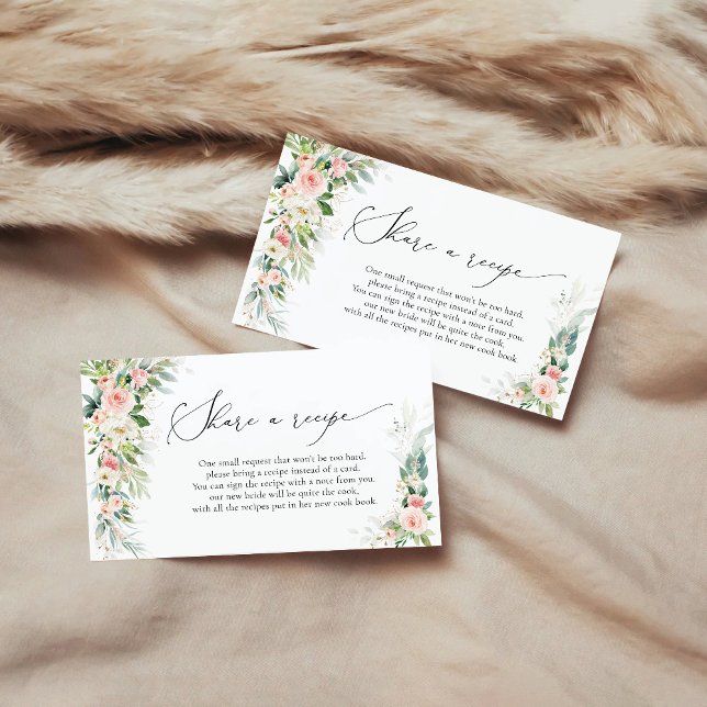 Cartão de Solicitação de Receita de Rosas Cor-de-R (Criador carregado)