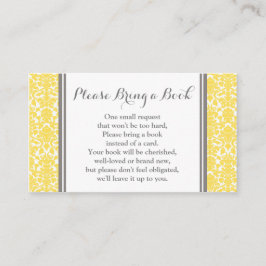 Cartão de solicitação do Chá de fraldas do Damask