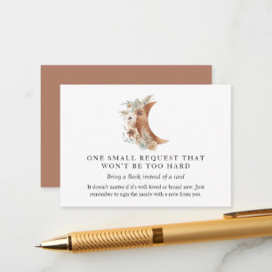 Cartão de Solicitação do Livro da Lua Boho Terraco