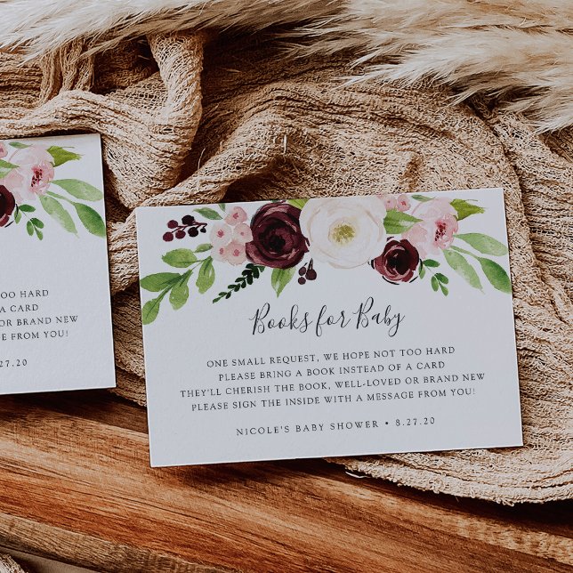 Cartão de Solicitação do Livro Romance de Blush (Criador carregado)