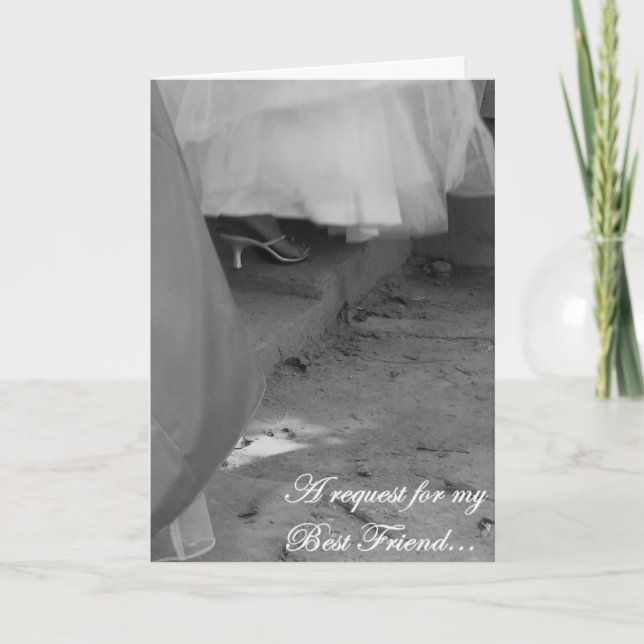 Cartão de Solicitação "Melhor Amigo, Madrinha de c (Frente)