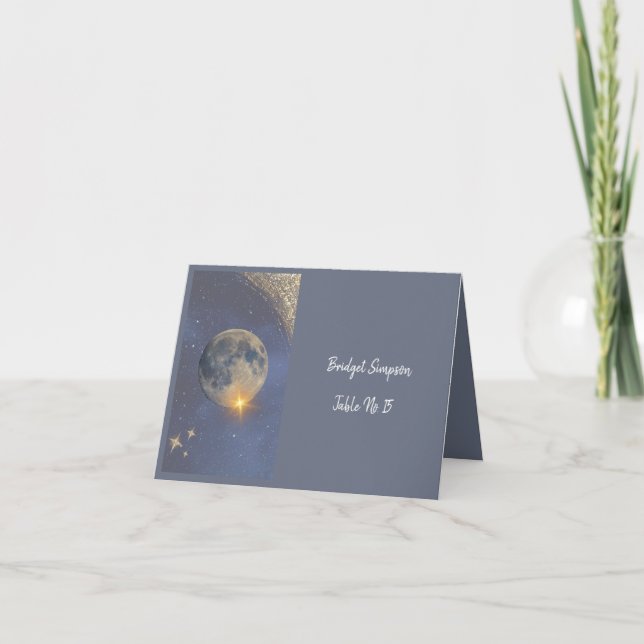 cartão de solteiro do céu elegante de galáxia azul (Frente)