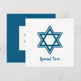 Cartão de Solteiro Festivo Hanukkah Star v2 Folhea