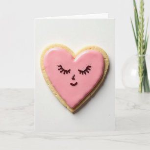 Cartão de Sonhos Doces Biscoito Coração de Amor