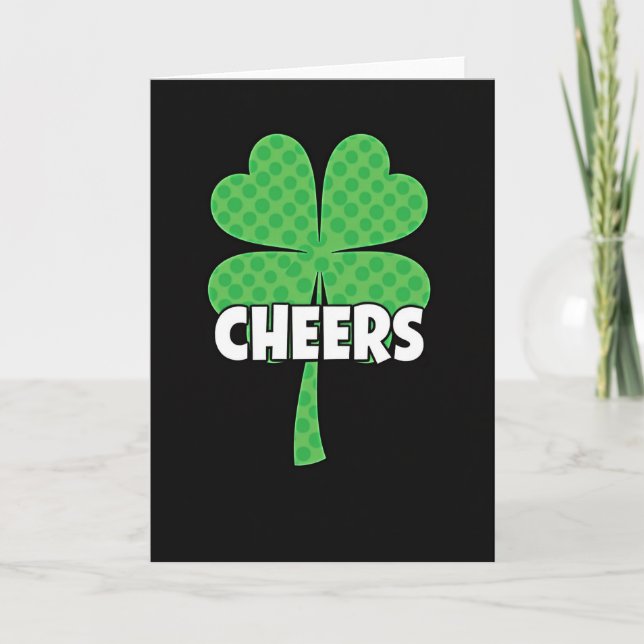 Cartão de Sorte Clover Cheers (Frente)