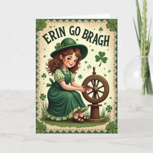 Cartão de Sorte da Garota Erin Go Bragh