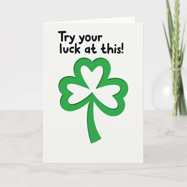 Cartão de Sorte Shamrock (Frente)