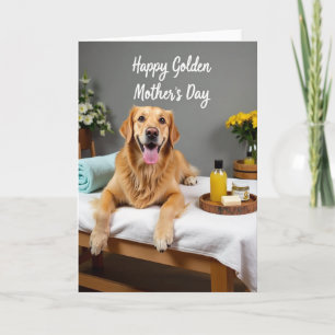Cartão de Spa para Mãe no Dia das Mães com Cachorr