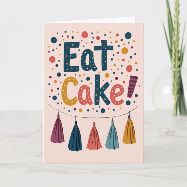 Cartão de Sprinkle de Bolo Doce (Frente)