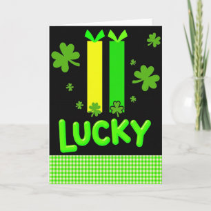 Cartão de St. Patrick Lucky Shamrocks