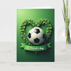 Cartão de St Patricks do Trevo de Futebol