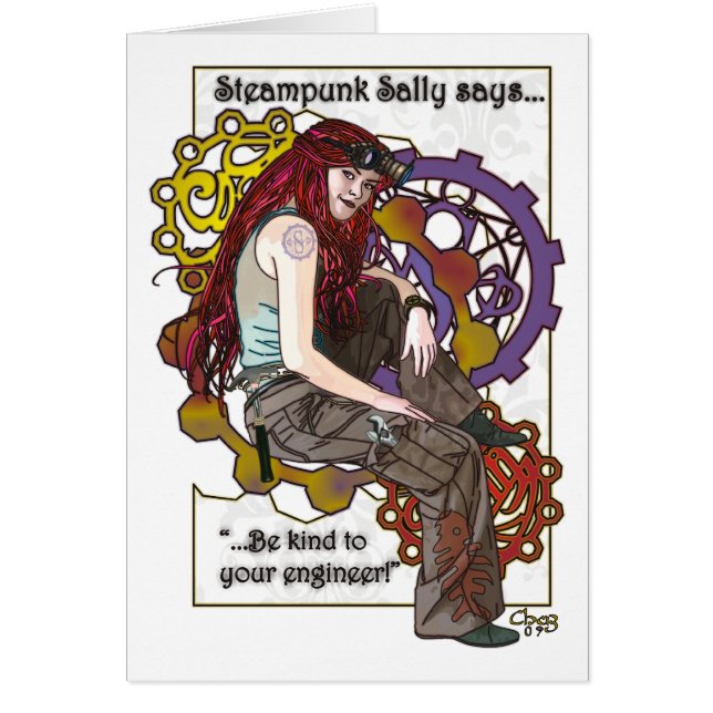 Cartão de Steampunk Sally (Frente)