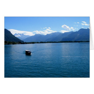 Cartão de Suiça do lago de Genebra