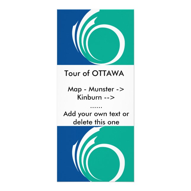 Cartão de Suporte com Bandeira de Ottawa, Canadá  (Frente)