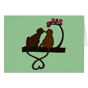 Cartão de Suportes Macacos