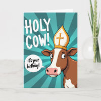 Cartão de Surpresa de Aniversário da Vaca Capricho