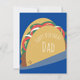 Cartão de Taco Feliz Aniversário Pai Avô