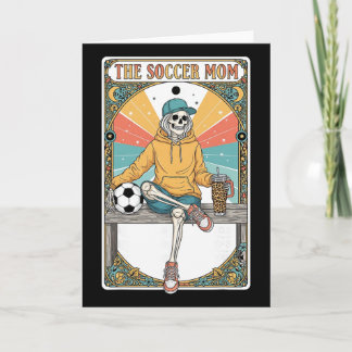 Cartão de Tarô de Mãe de Futebol Esqueleto Café By