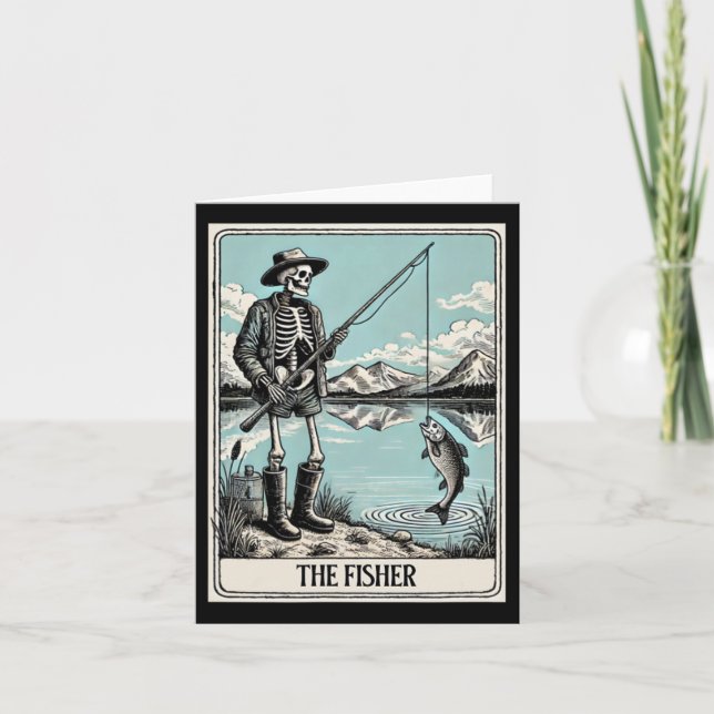 Cartão De Tarô Para Pescadores De Pesca (Frente)