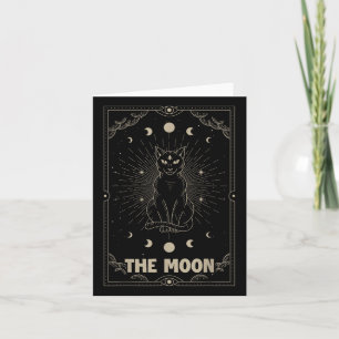 Cartão de Tarot de Gato da Lua Crescente Gráfico P
