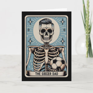 Cartão de Tarot do Pai de Futebol Esqueleto Engraç